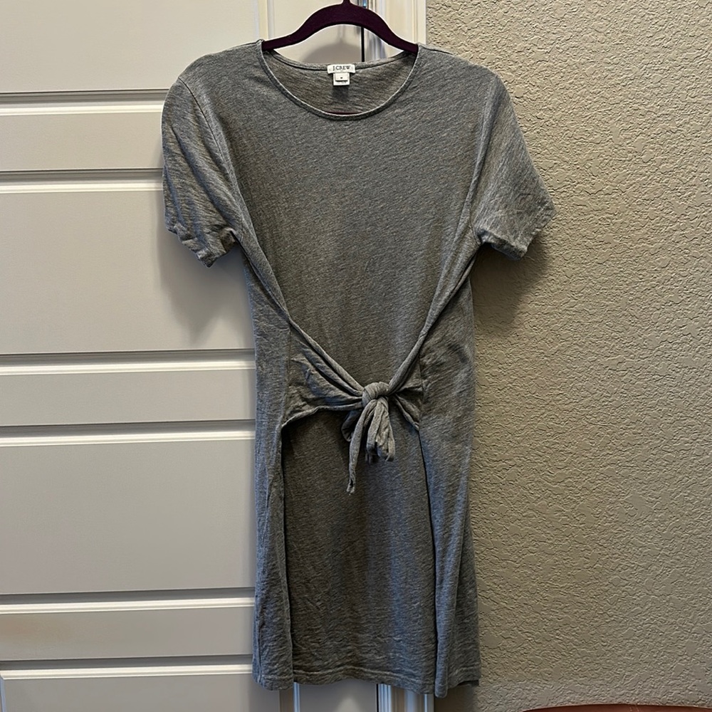 J Crew Tie front T Shirt Dress